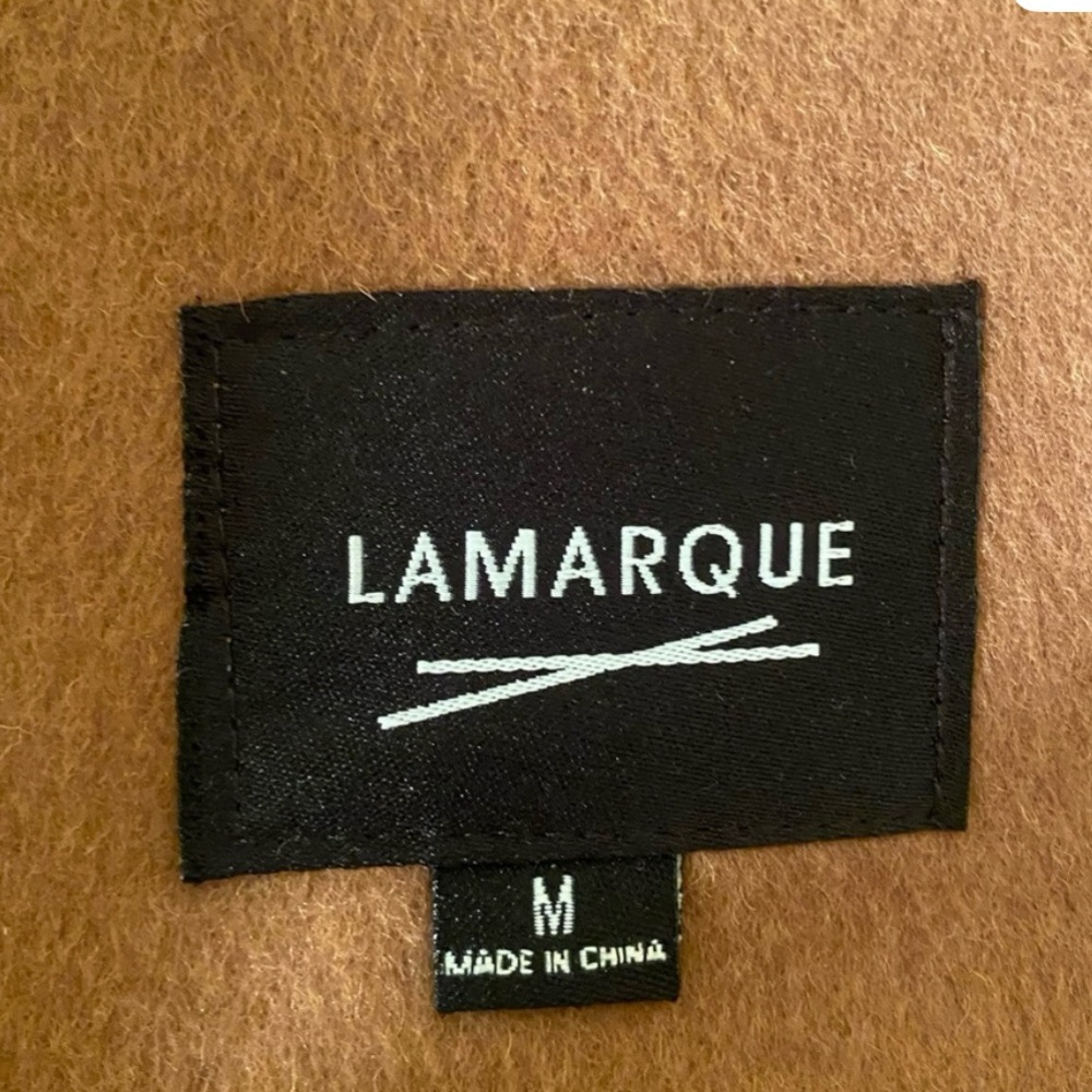 Lamarque Wool Long Button Coat - Picture 8 of 10